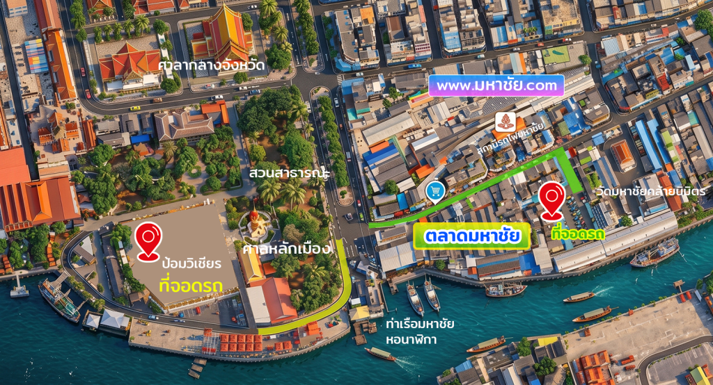 ที่จอดรถ ตลาดมหาชัย